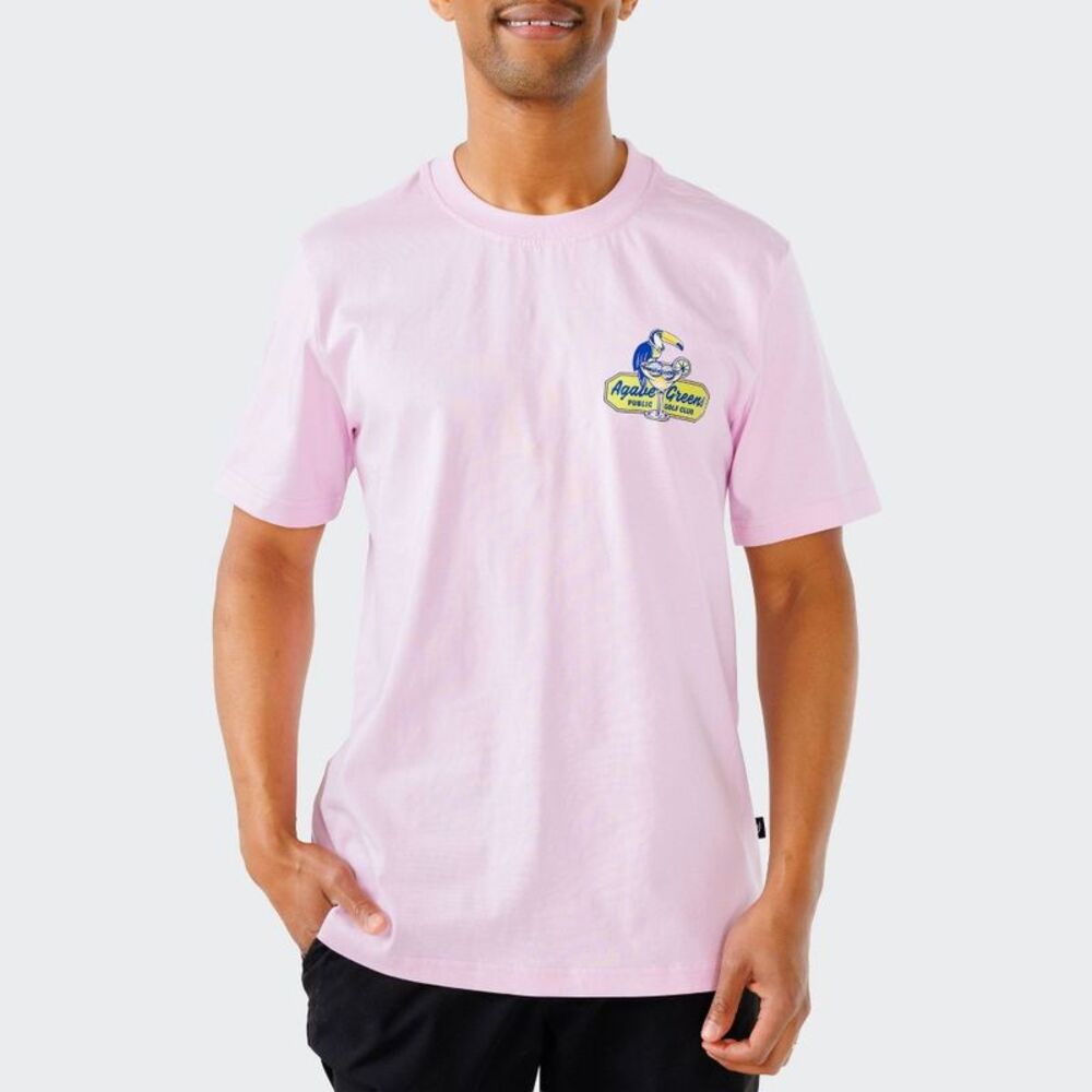 Waggle Men's Agave Greens GC T-Shirt - Pink M